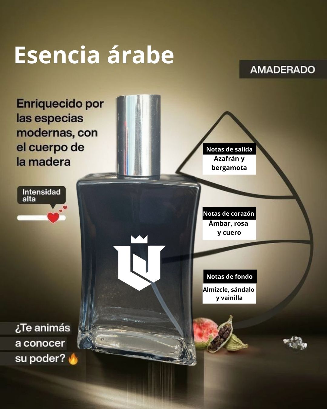 Perfume árabe 100ml - Gratis 5ml de feromonas puras.